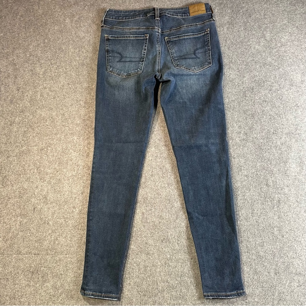 American Eagle 360 Next Level Stretch Jeggings Women’s Size 6 Medium Wash - Picture 3 of 15